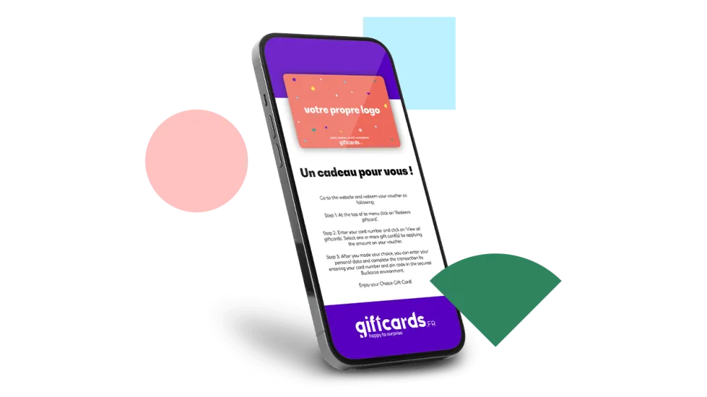 Emballage adapté pour des bons cadeaux d'entreprise personnalisés