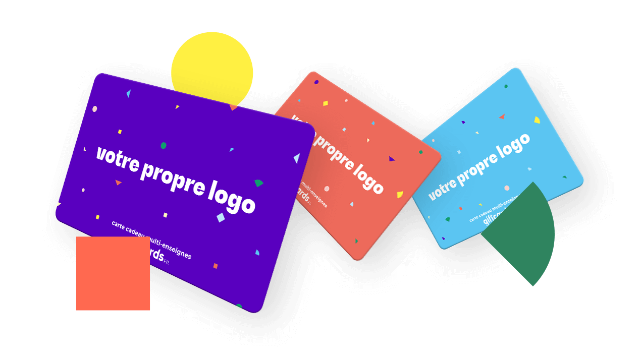 Cartes cadeaux personnalisées avec le logo de l'entreprise