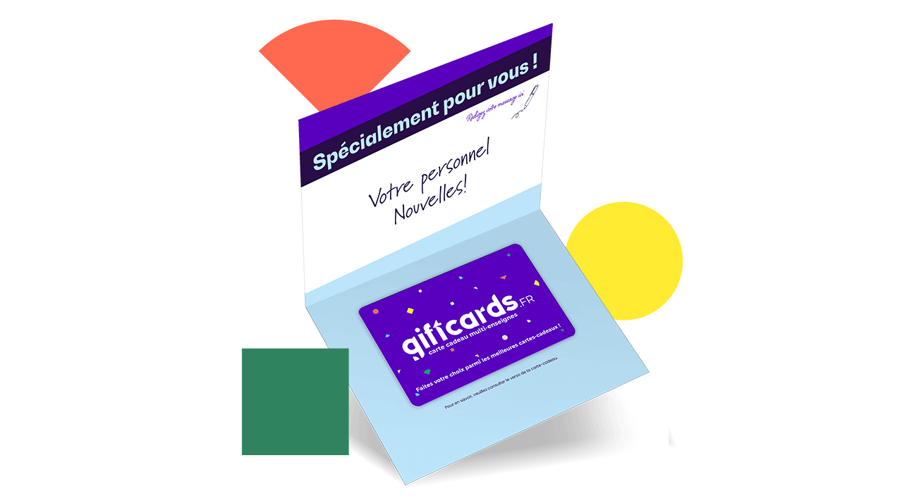 Bons d'entreprise avec message personnel