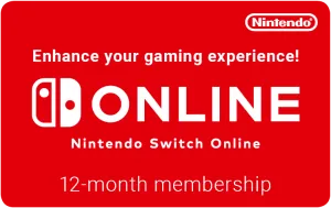 Carte cadeau Nintendo Switch Online 12mois