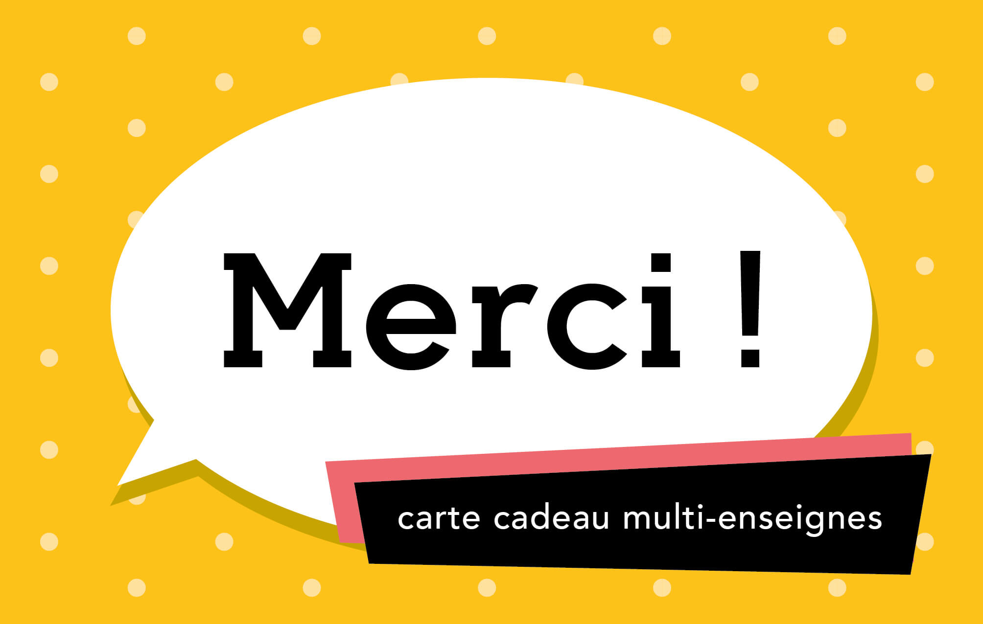 Carte cadeau Merci