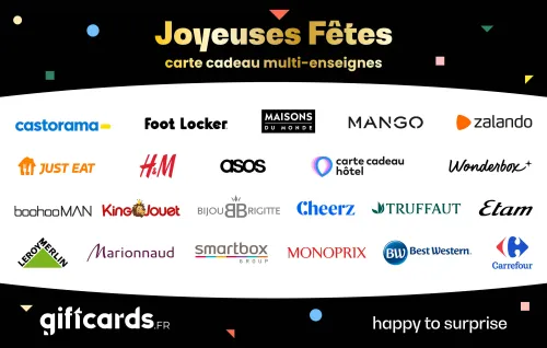 Carte cadeau Multi-Enseignes Joyeuses Fêtes