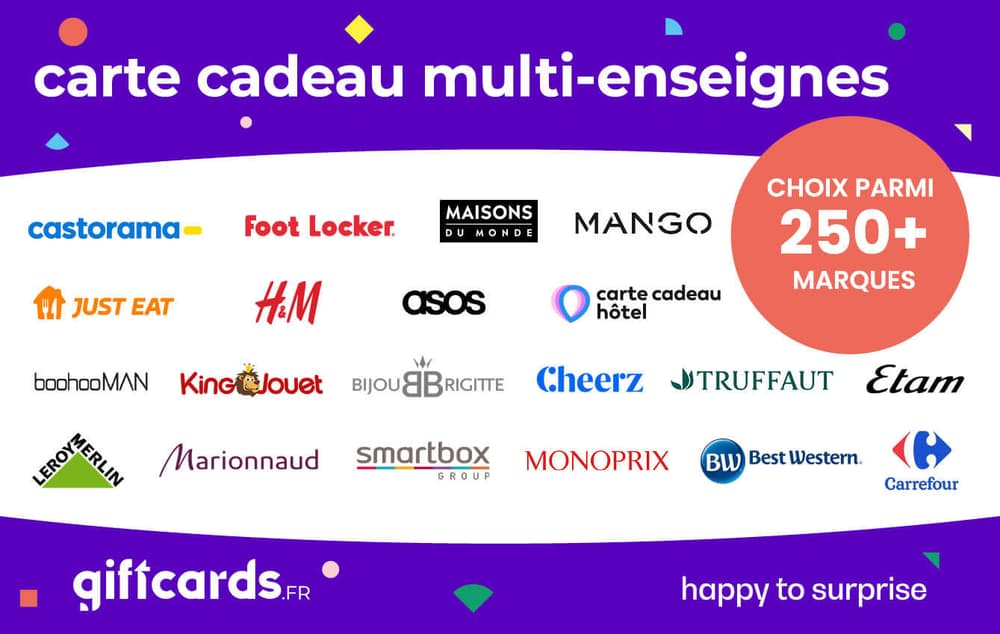 Carte cadeau Multi-Enseignes