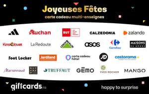 Carte cadeau Multi-Enseignes Joyeuses Fêtes