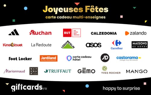Carte cadeau Multi-Enseignes Joyeuses Fêtes
